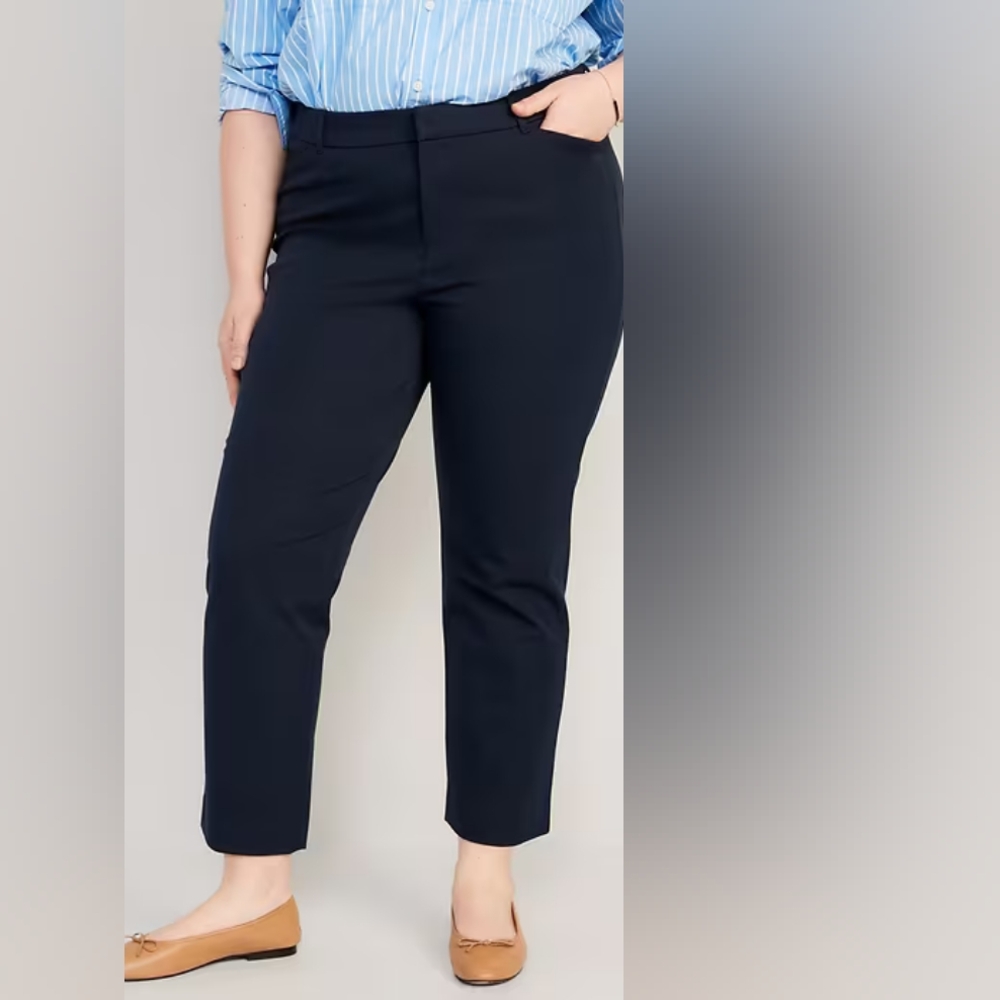 SALE NWT Old Navy High-Waisted Pixie Straight Pants - Picture 7 of 8
